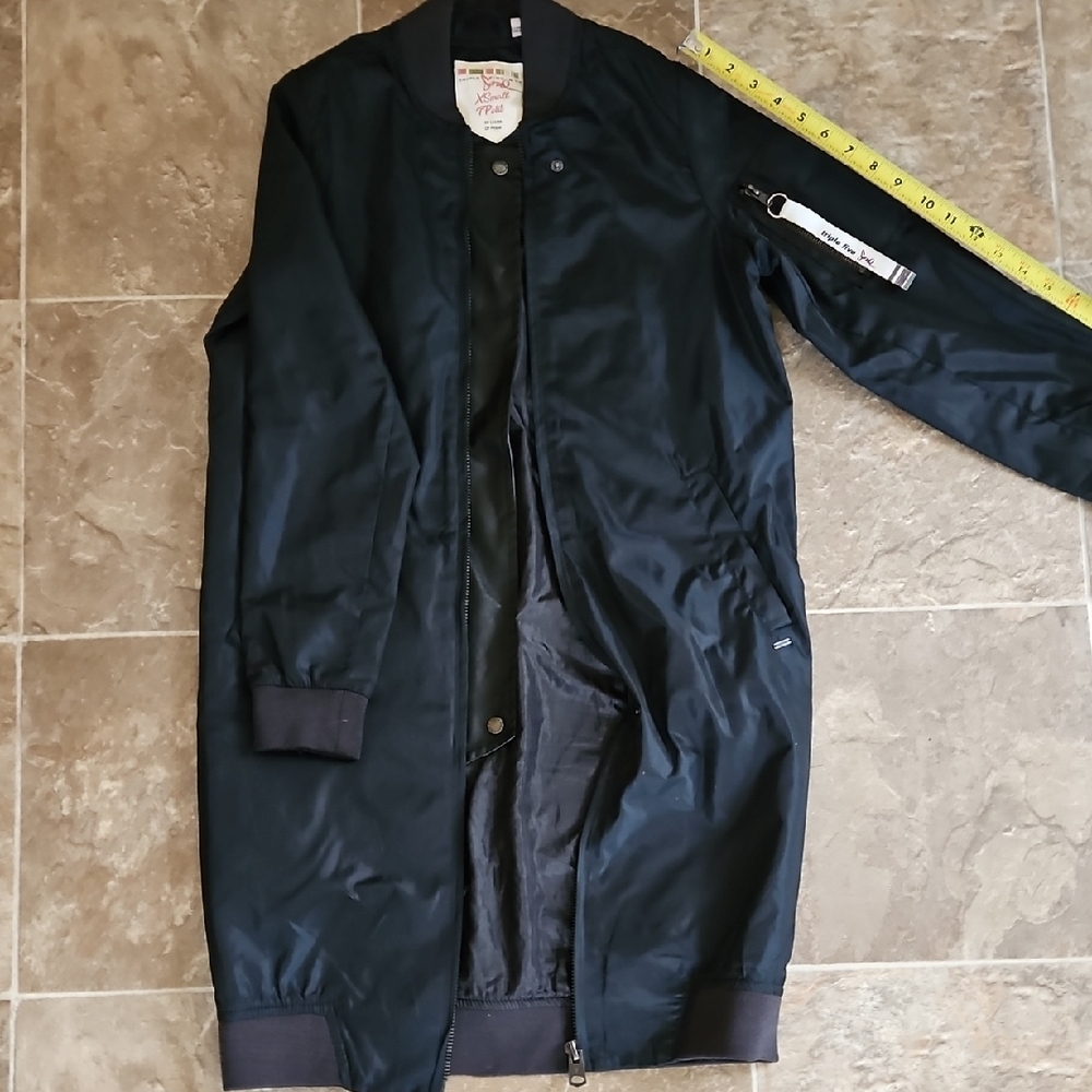 Triple Five Soul Black Longline Bomber Jacket